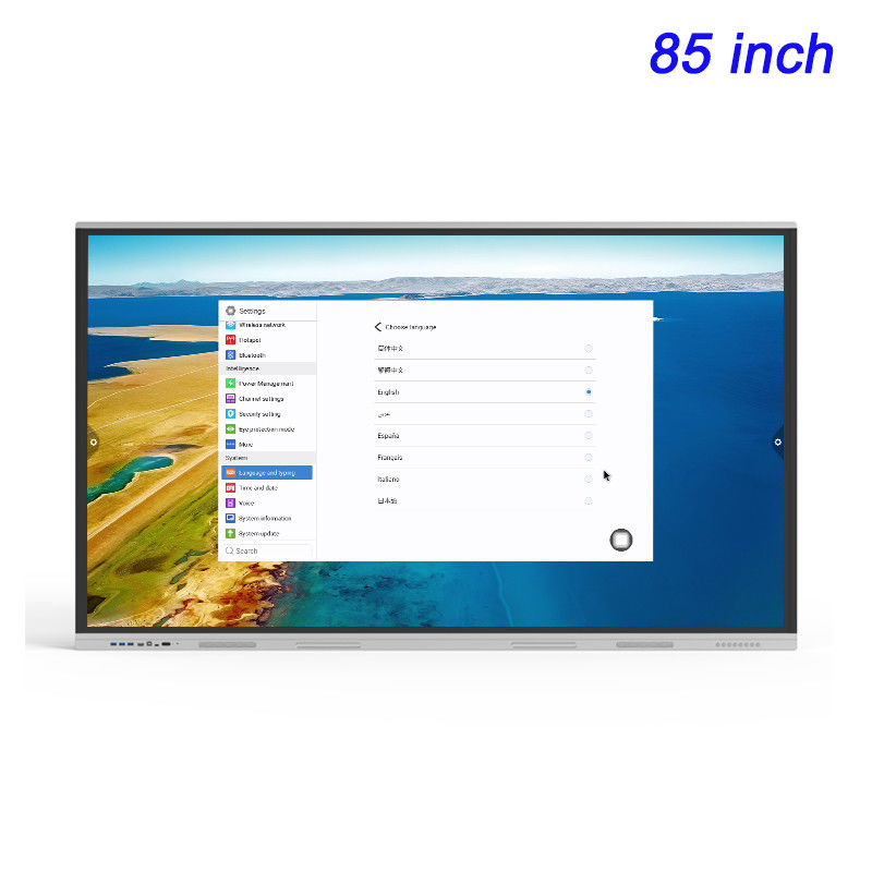 Pouce futé à panneau plat interactif Windows ou Android du panneau 85 d'écran tactile disponible