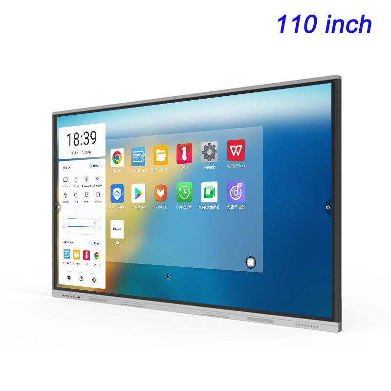 Panneau plat interactif intelligent interactif de 110 pouces Panneau UHD 4K avec système Android et Windows
