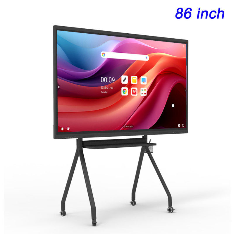 Une carte blanche électronique numérique intégrée dans le système double pour la conférence.