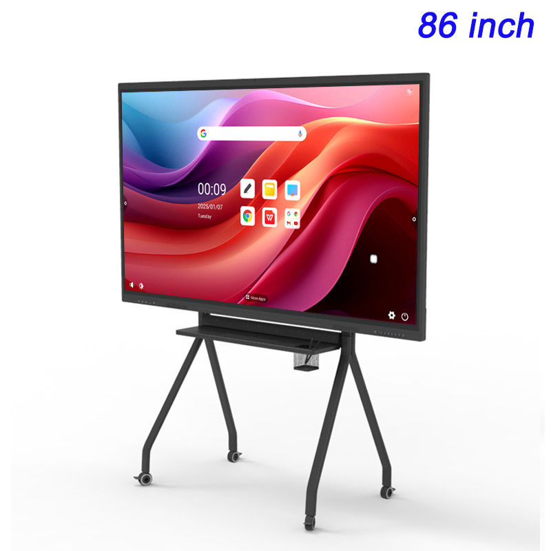 Une carte blanche électronique numérique intégrée dans le système double pour la conférence.