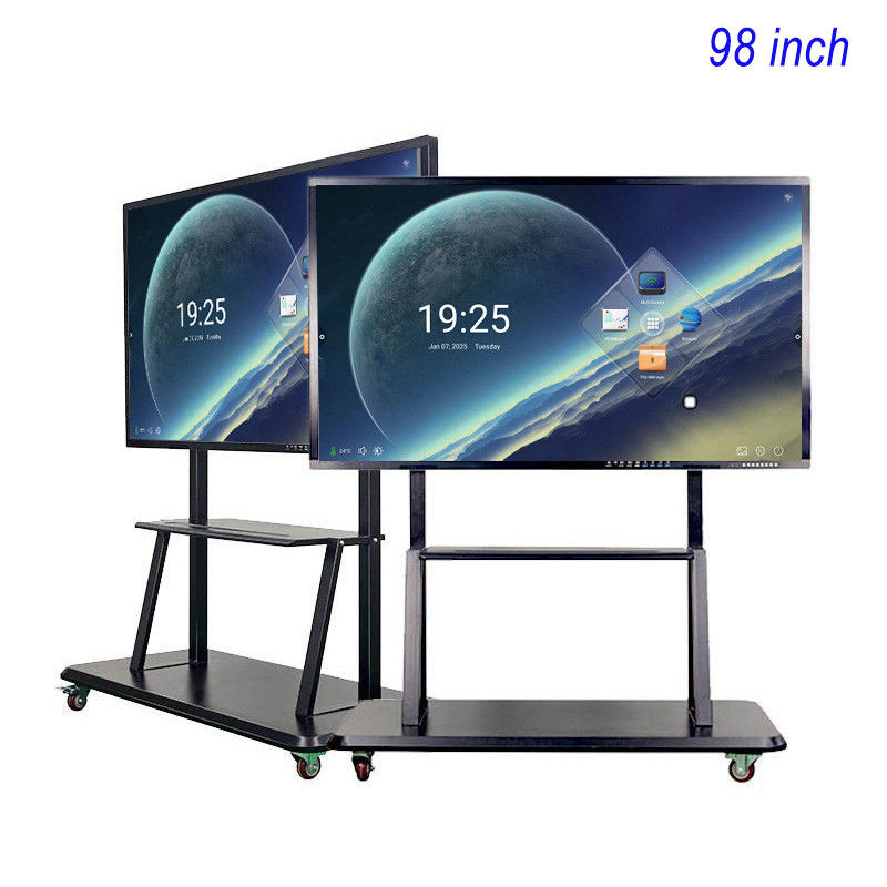 98 pouces écran tactile Moniteur Smart Board, 4K Présentation interactive tableau blanc électronique avec système double