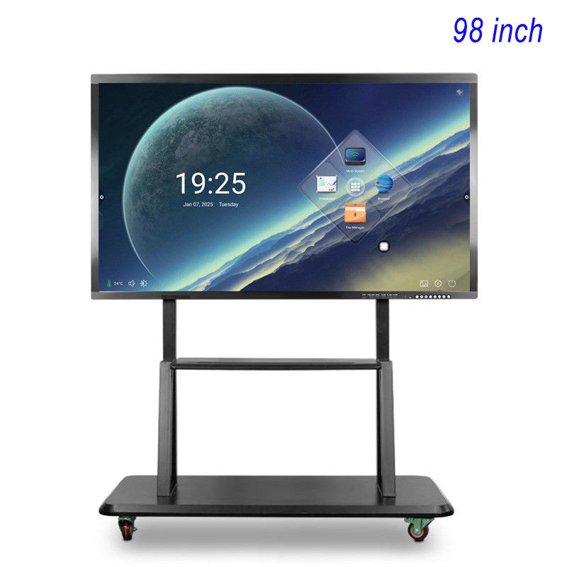98 pouces écran tactile Moniteur Smart Board, 4K Présentation interactive tableau blanc électronique avec système double