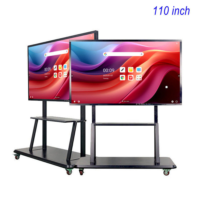 Quadro interativo digital de 110 polegadas 3840×2160 Windows ou Android para negócios