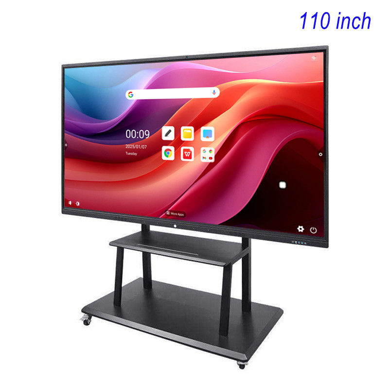 Quadro interativo digital de 110 polegadas 3840×2160 Windows ou Android para negócios