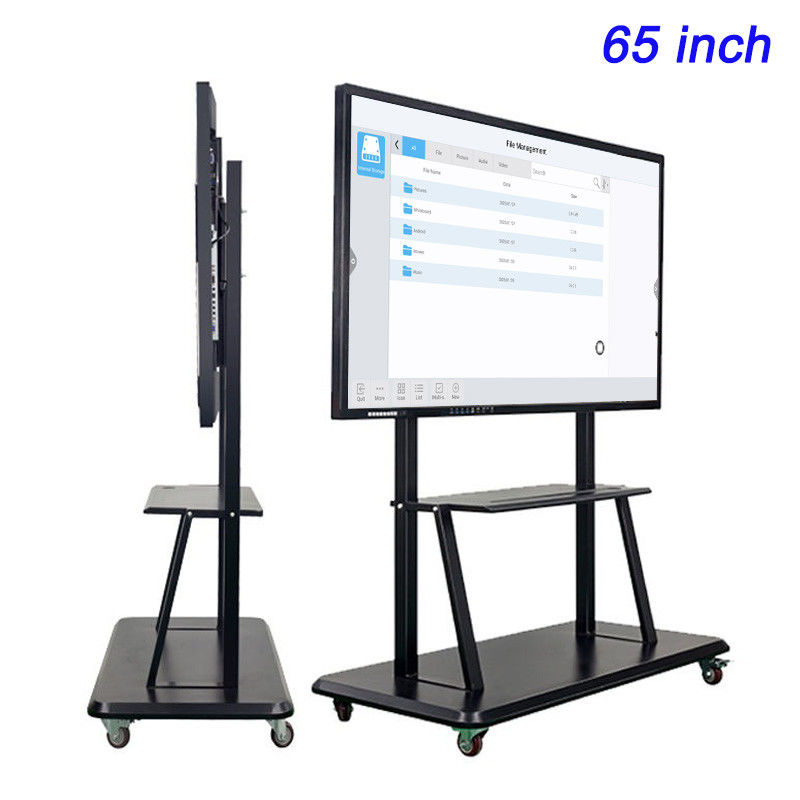 65 pulgadas Smart Board Interactivo panel plano con lápiz y pantalla táctil para aulas brillantes