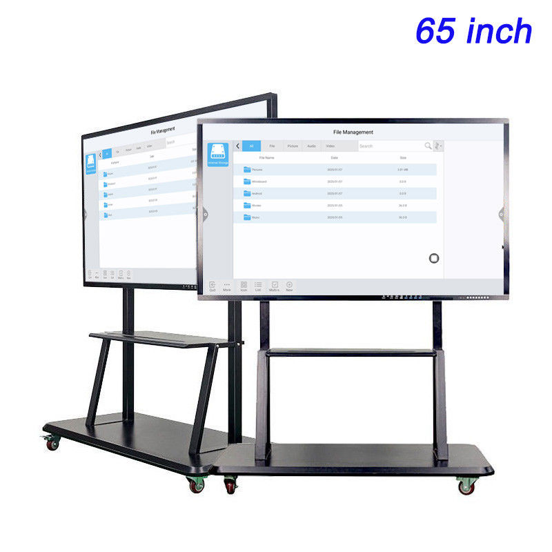 65 pulgadas Smart Board Interactivo panel plano con lápiz y pantalla táctil para aulas brillantes