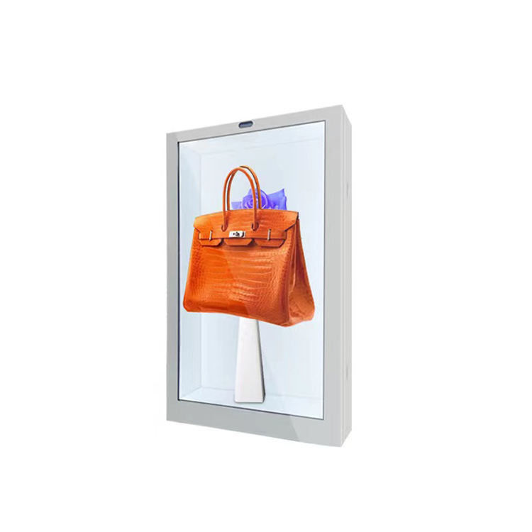 Boîte de panneau LCD transparente interactive de 55 pouces avec WiFi pour les mises à jour en temps réel