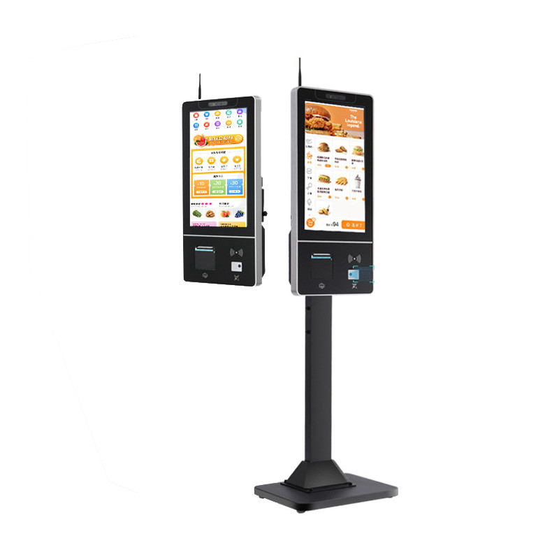 Smart Self Ordering Kiosk 32in Kiosks In Fast Food Restaurants For Retail QSR