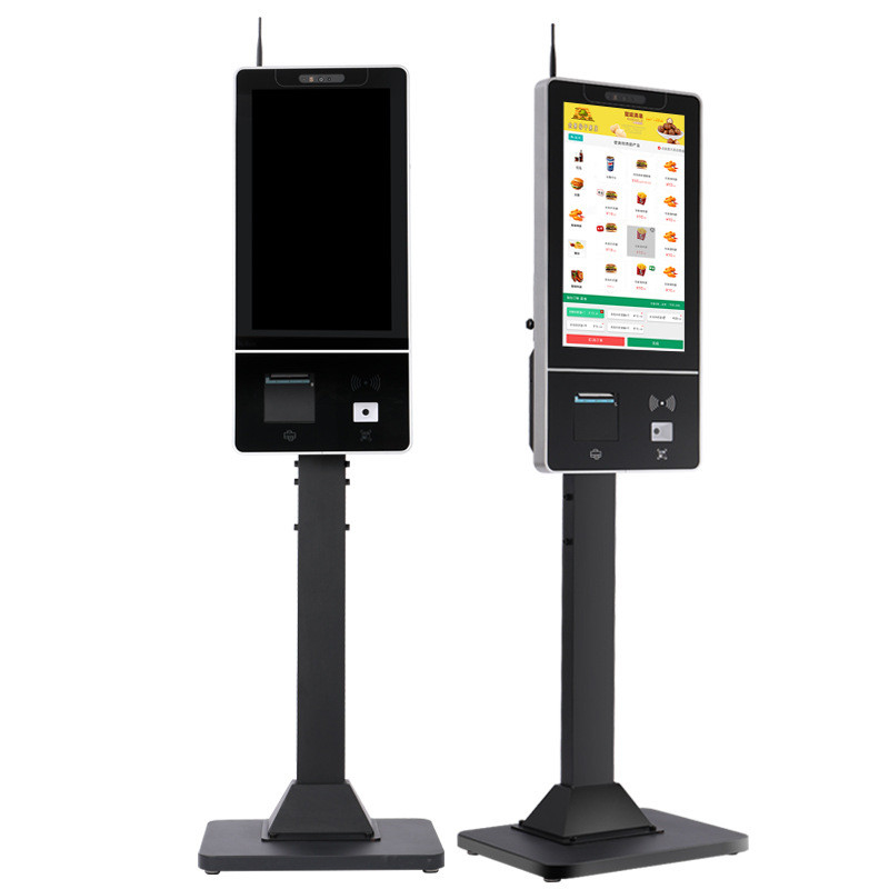 Smart Self Ordering Kiosk 32in Kiosks In Fast Food Restaurants For Retail QSR