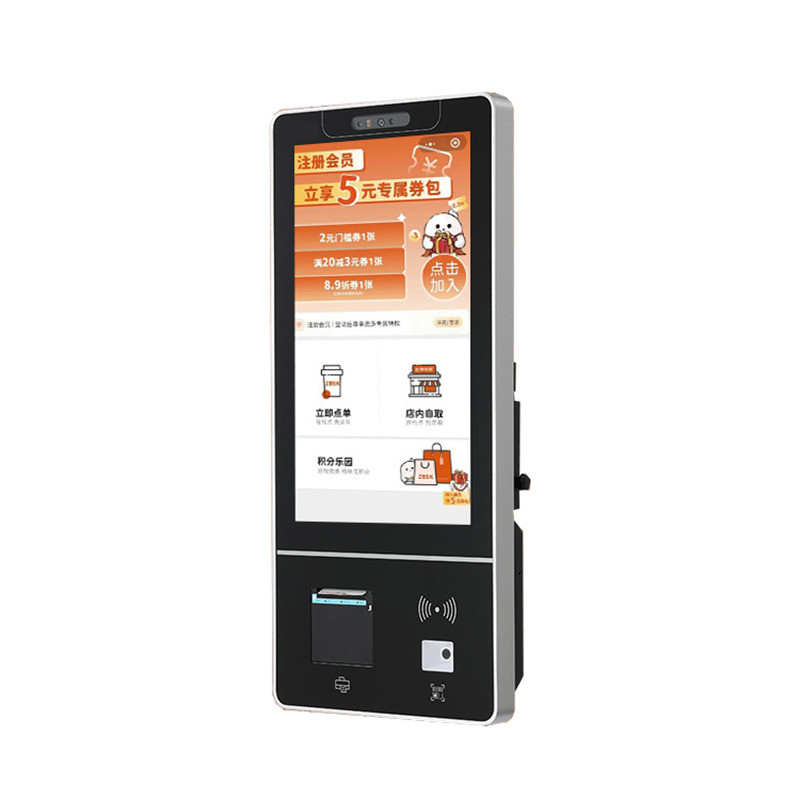 Smart Self Ordering Kiosk 32in Kiosks In Fast Food Restaurants For Retail QSR