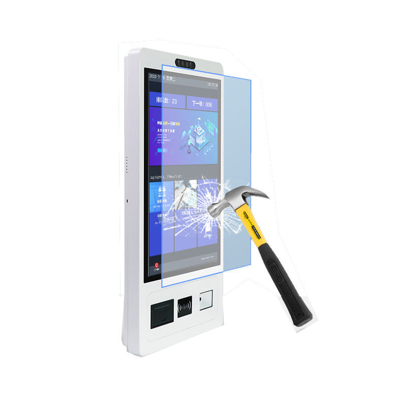 21.5-inch floor-standing self-service POS and self service ordering system in restaurant