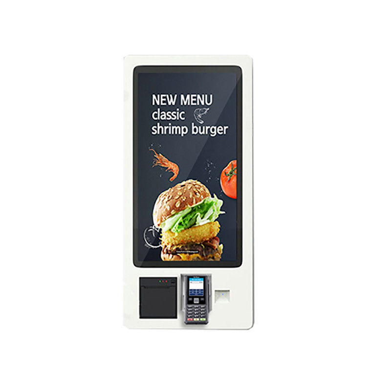 23.6-inch 24-hour Unmanned Self-service Ordering Machine Supports QR Code and Card Payment and Comes with a Receipt Printer.