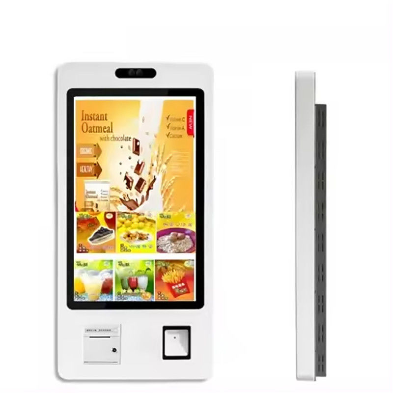 23.6-inch 24-hour Unmanned Self-service Ordering Machine Supports QR Code and Card Payment and Comes with a Receipt Printer.