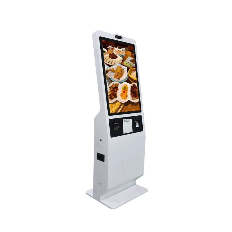 23.6 inch Curved Self Ordering Kiosk Square Self Order Kiosk With Immersive Display