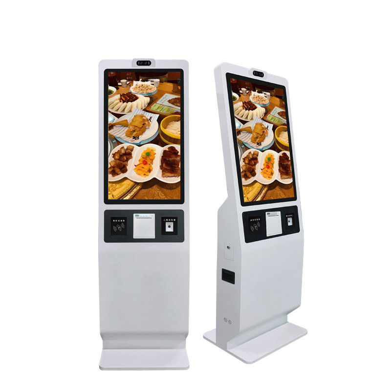 32 inch Curved Self Ordering Kiosk Square Self Order Kiosk With Immersive Display