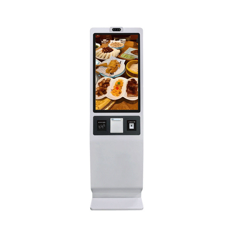 23.6 inch Curved Self Ordering Kiosk Square Self Order Kiosk With Immersive Display