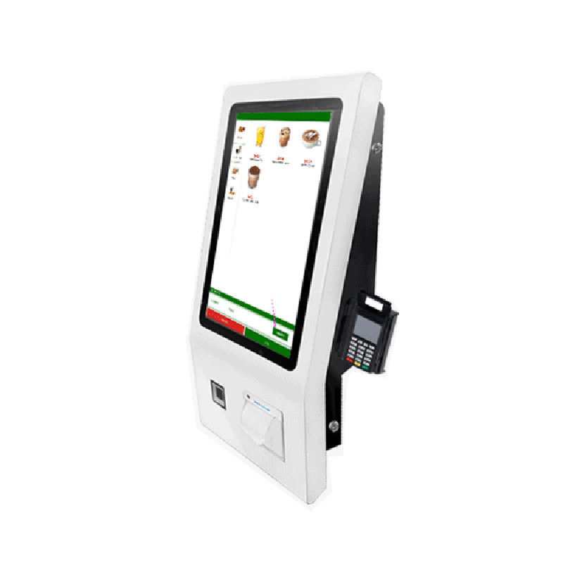 27 Inch High-definition smart multi-touch McDonald's self-service ordering machine with QR code scanner