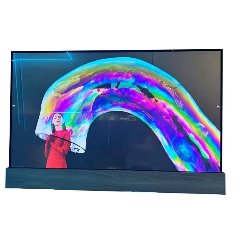 55-inch Wall-mounted Ultrathin OLED Transparent Display Manufacturers Aluminum Alloy Frame For Store Showroom