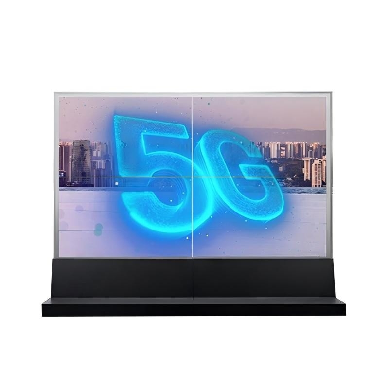 Aluminum Alloy Frame Transparent OLED Touch Display Advertising Player with High Brightness and 4K Ultra HD Resolution