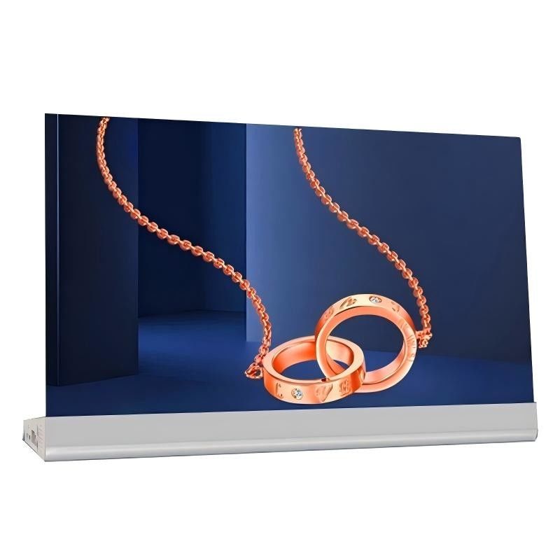 Pantalla de visualización Oled transparente 4K Pantalla táctil publicitaria Oled flexible con panel de soporte de 30 pulgadas para ventana y vidrio