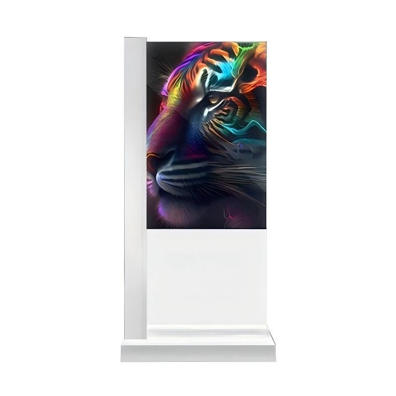 Floorstanding Transparent Glass OLED Screen Display Digital Signage Special Design Screen Factory