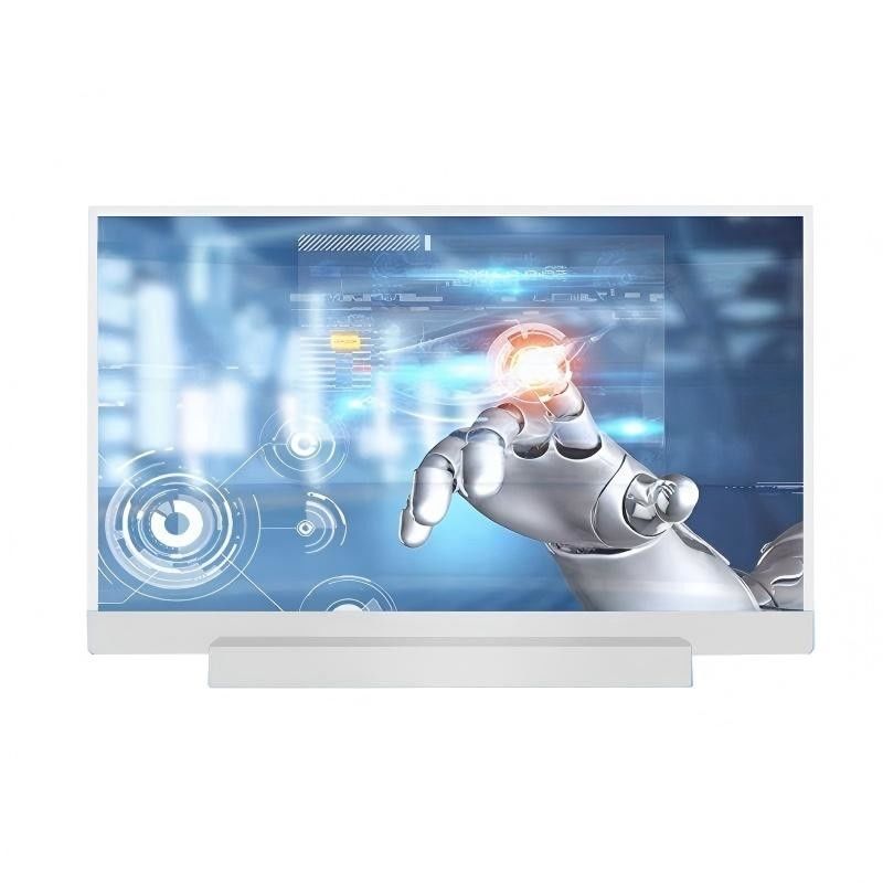 Floorstanding Ultra-thin Transparent OLED Displays Digital Signage Special Design Screen Factory