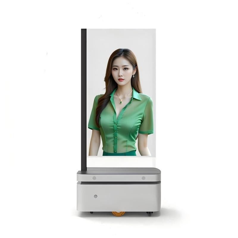 43 inch Ultra Thin 4K Resolution Intelligent OLED Mobile AI Digital Human Capacitive Touch Screen With Rechargeable Battery Movable Digital Signage