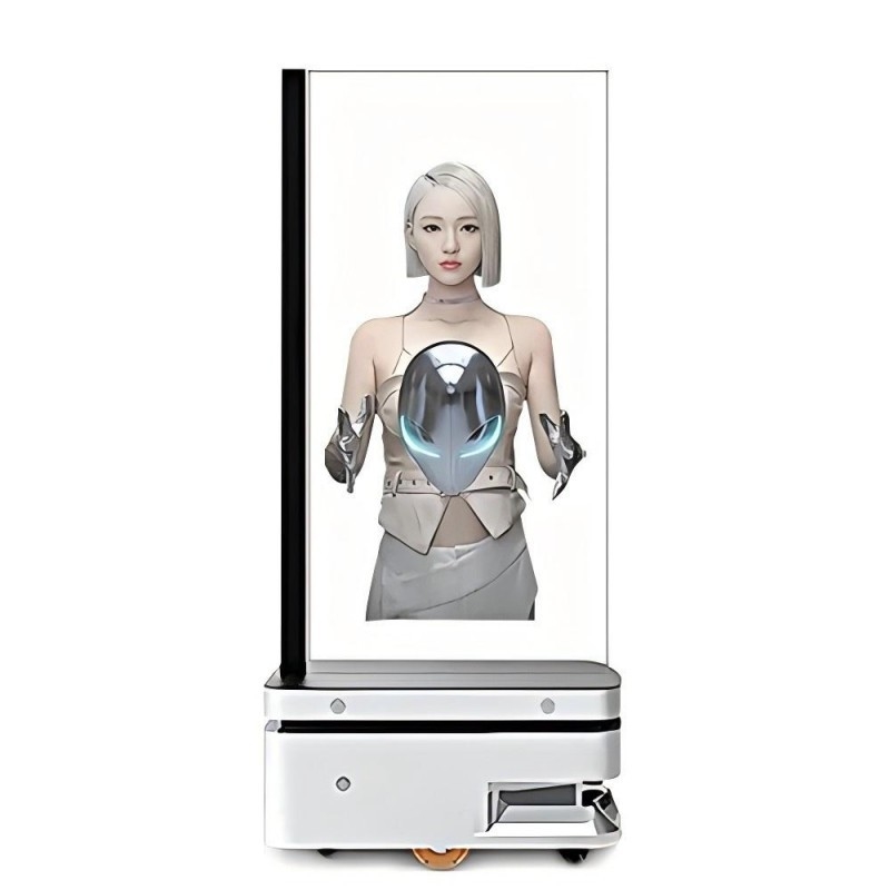 4K Ultra HD Transparent OLED Robot Navigator with Digital Display 1920*1080 High Transparency Screen Interactive