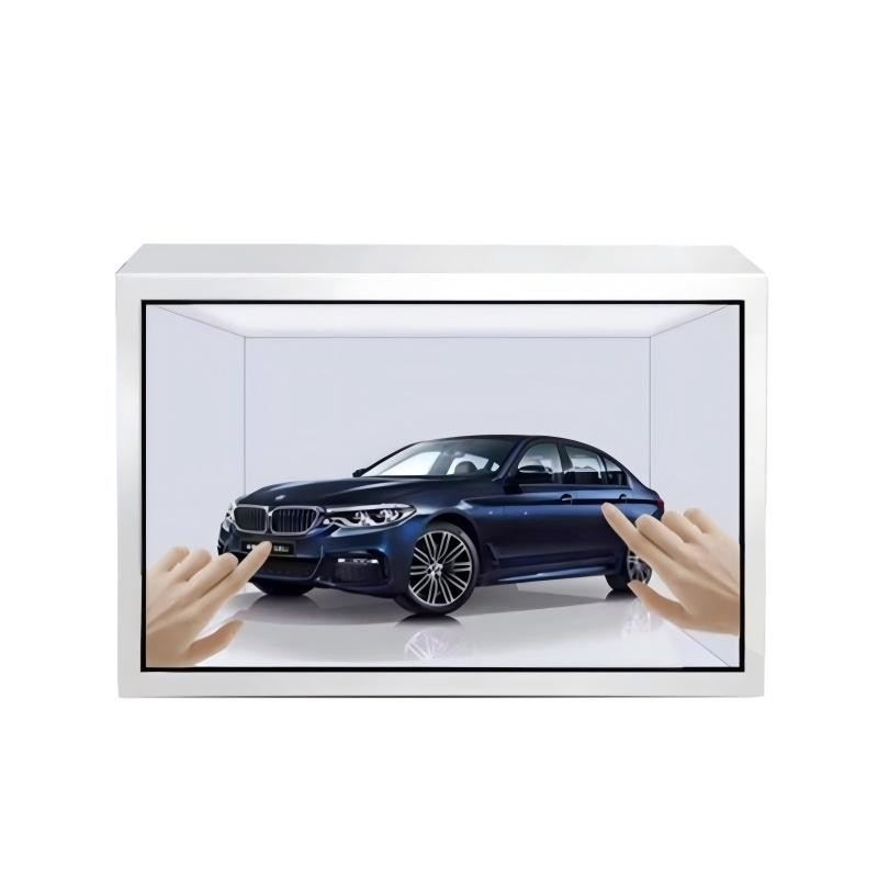4K Ultra HD Resolution 55-inch Transparent LCD Display Cabinet for Touch Interactive Experience