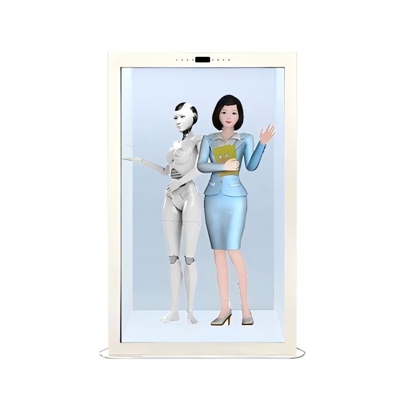 Wholesale 3D Holographic Capsule Transparent Screen Display Cabinet, Supporting Custom AI Portrait Replication Interactive Cabinets