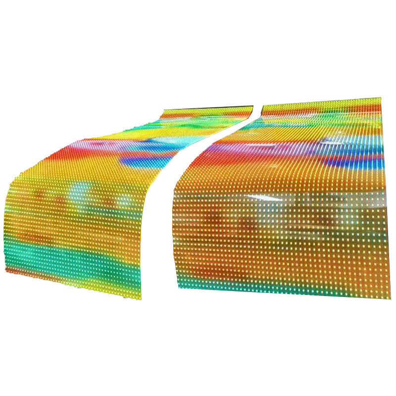 Flexible Adhesive Super Thin Transparent Film LED Screen for Glass Video Walls and Advertising