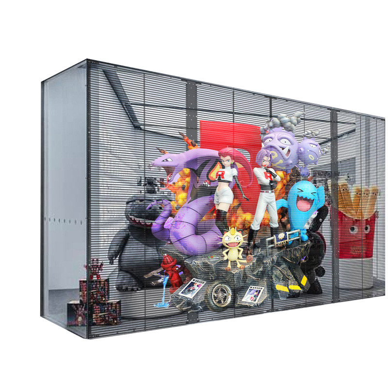 Flexible Adhesive Super Thin Transparent Film LED Screen for Glass Video Walls and Advertising