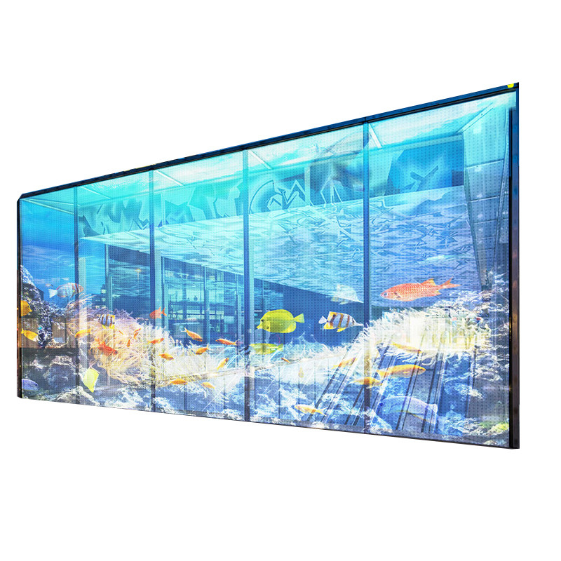 LED Flexible Transparent Film Screen with High Transparency, LED Smart Film with Foldable & Lightweight for Glass Wall