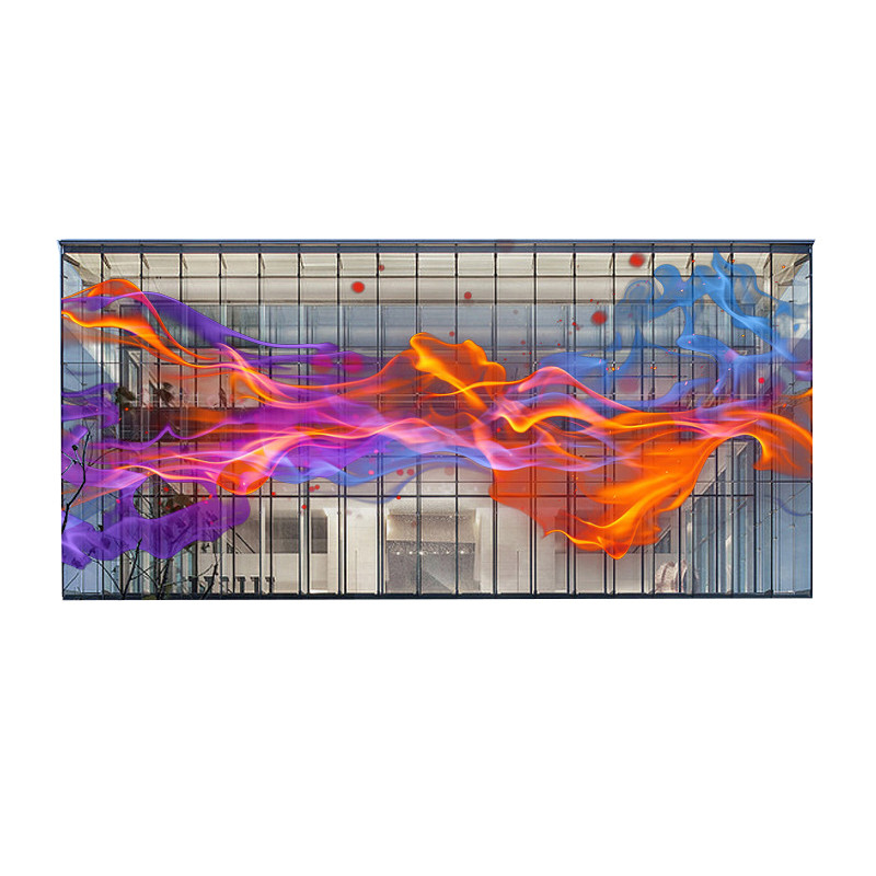 LED Flexible Transparent Film Screen with High Transparency, LED Smart Film with Foldable & Lightweight for Glass Wall