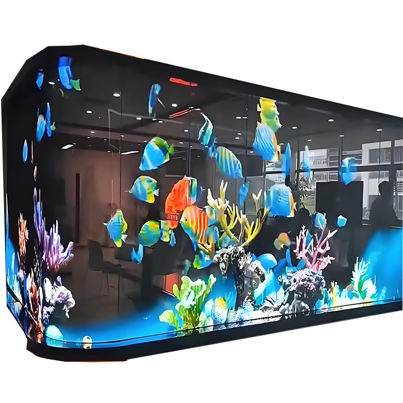LED Screen Film Transparent Flexible Curved Video Wall Commercial Ads Led Ad Displays Stick on Glass Window Indoor Advertising