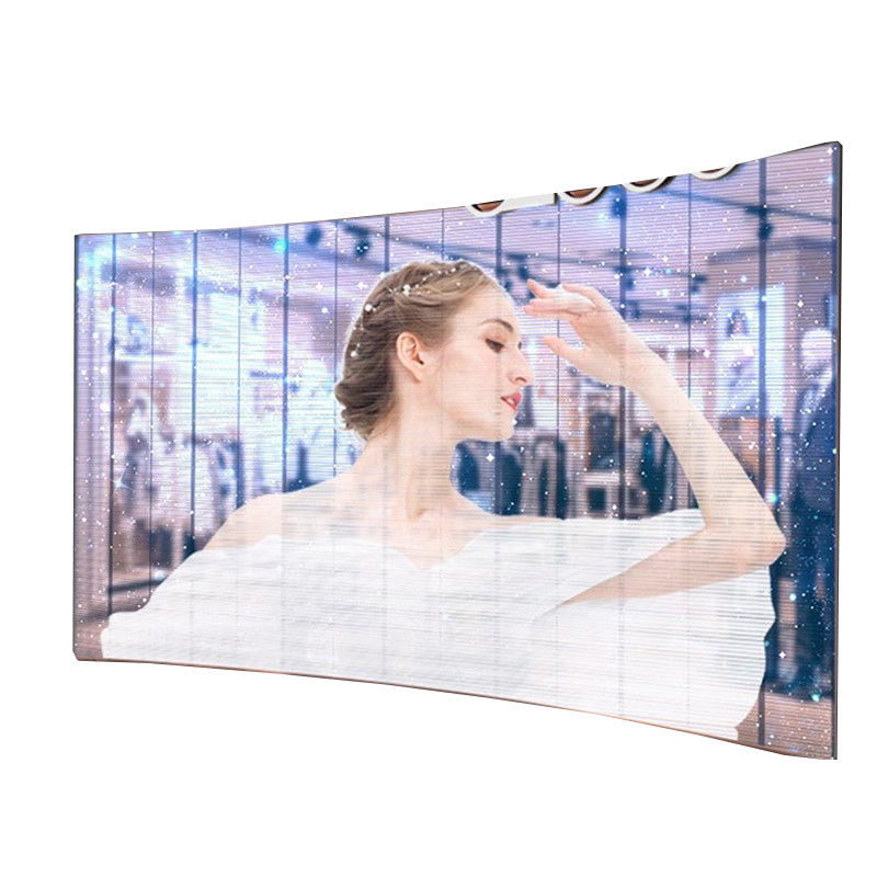 Indoor Advertising LED Screen Film on Glass Window with Optional Windows Dual OS