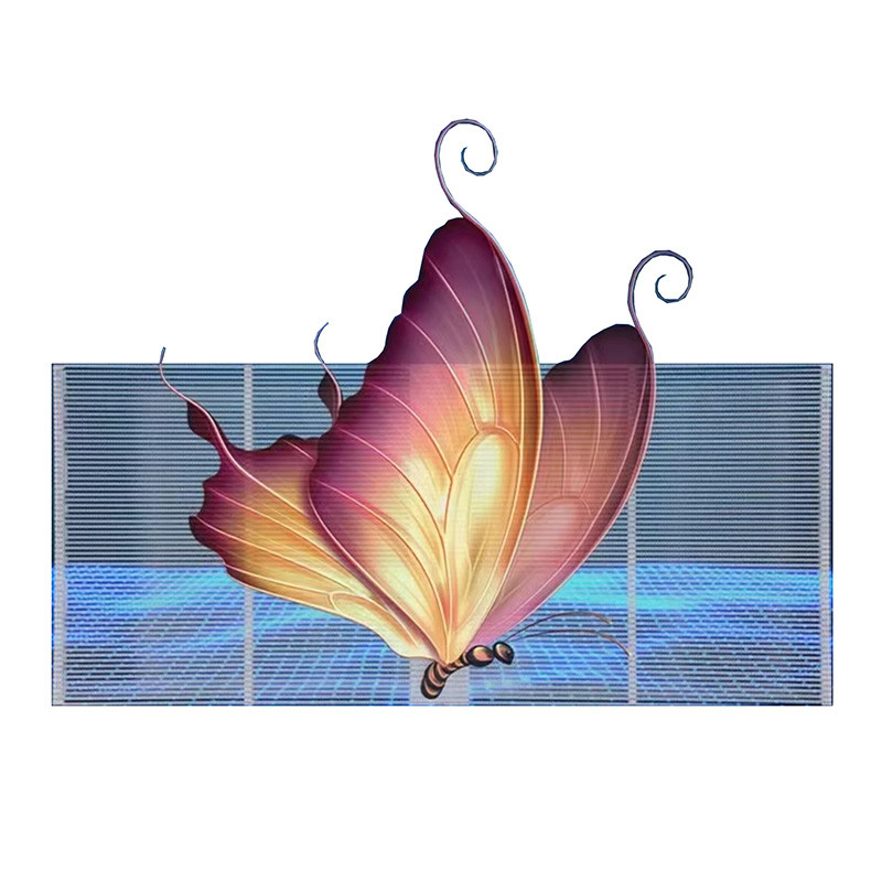 2025 Ultra-thin 3D LED Glass Crystal Film Flexible Display 4K Ultra HD Transparent LED Screen for Retail Window Advertising