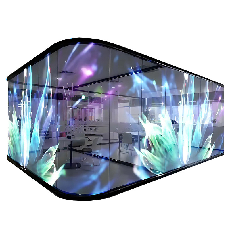 Adhesive Super Slim LED Screen Display Indoor LED Film Glass Flexible Transparent LED Screen Wall