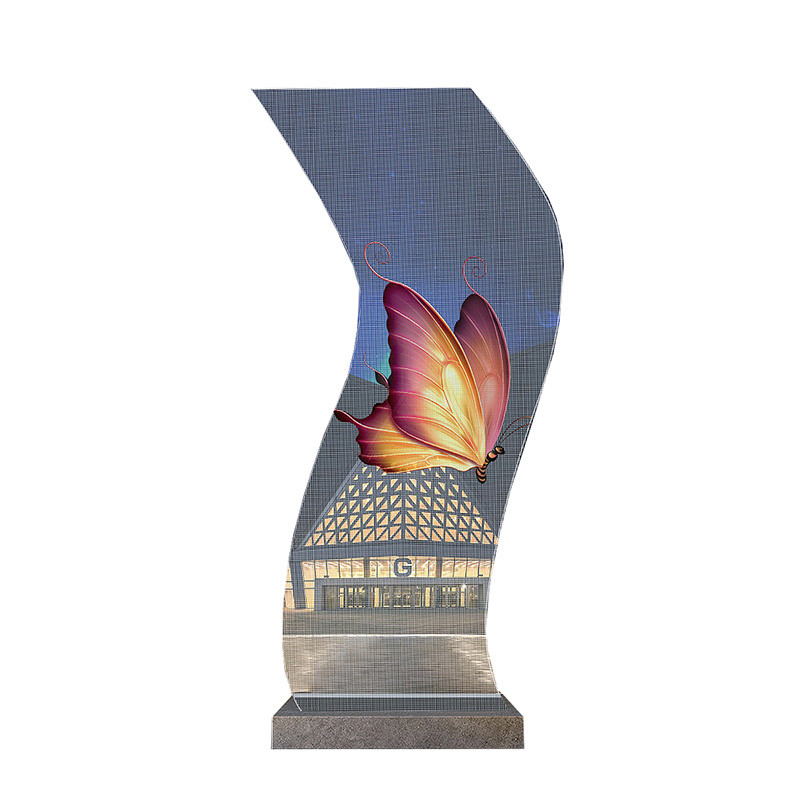Building Facade Advertising High Brightness Outdoor Transparent LED Display Screen with Aluminum Alloy Frame