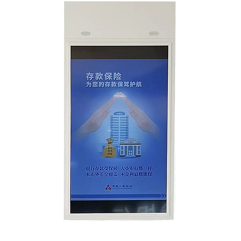 55 inch High Brightness Ultra Thin LED Window Display Indoor Screen Transparent Hanging Double Sided Glass Storefront Display