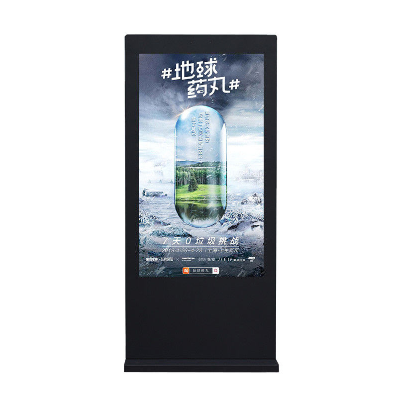 55 pulgadas Exterior LCD de alto brillo de publicidad Digital Signage Totem con 2500 nits de brillo