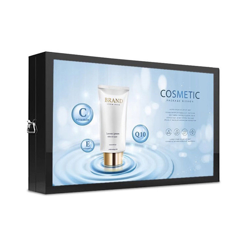 Pantalla de señalización digital 4K de 43 pulgadas en el suelo exterior con software OMC de publicidad para el aeropuerto Street Park