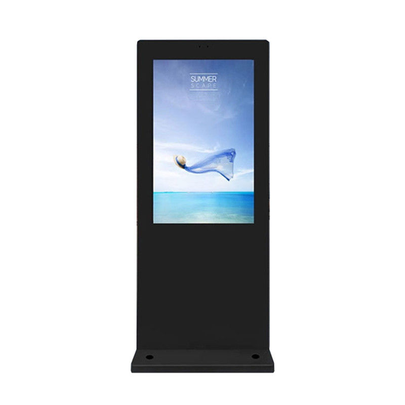 43 inch Moveable Outdoor Floor Stand Display LED Poster Screen Black Floor Standing IP67 LCD 4K SDK Kit P3 Led Panel