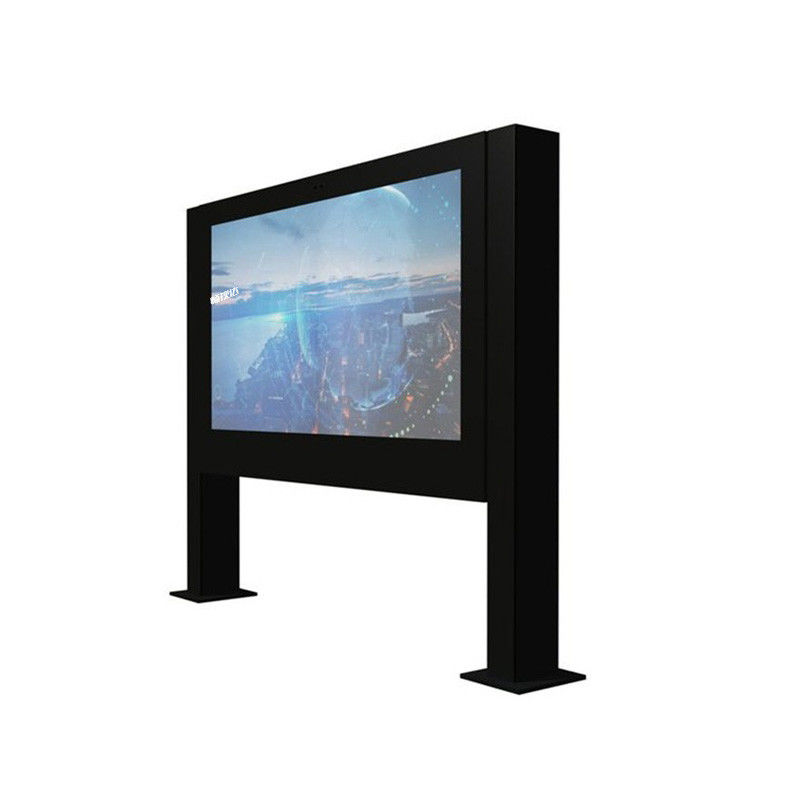 43 inch Moveable Outdoor Floor Stand Display LED Poster Screen Black Floor Standing IP67 LCD 4K SDK Kit P3 Led Panel
