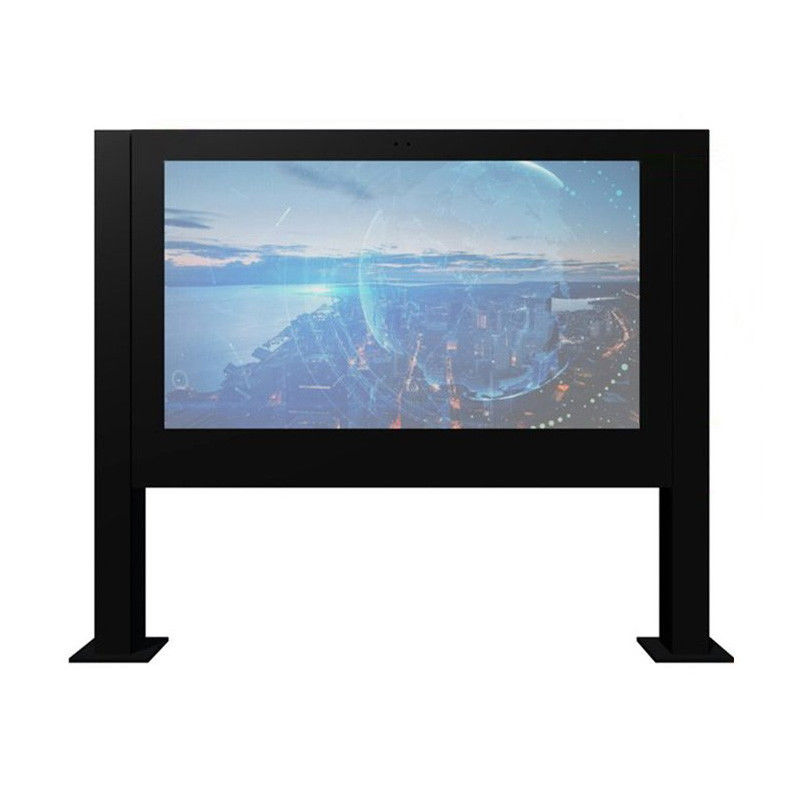 43 inch Moveable Outdoor Floor Stand Display LED Poster Screen Black Floor Standing IP67 LCD 4K SDK Kit P3 Led Panel