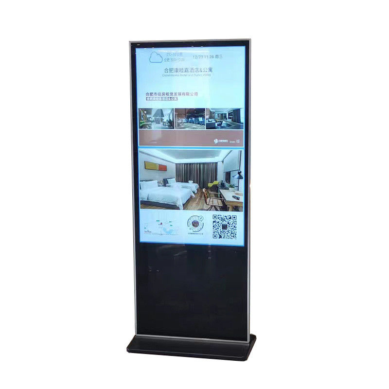 75 Inch Indoor Totem Kiosk Display Digital Signage and Displays Writing Method Pen/Finger Touch 4K Ultra HD Resolution