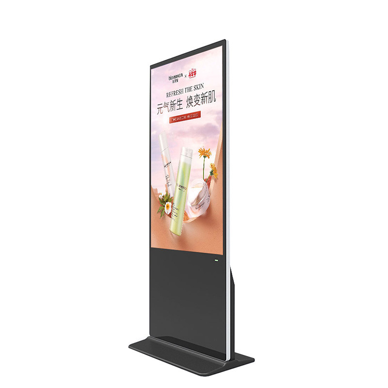 4K Ultra HD Resolution Indoor Vertical LCD Advertising Display Digital Signage Totem Equipped With 8 Array Mic