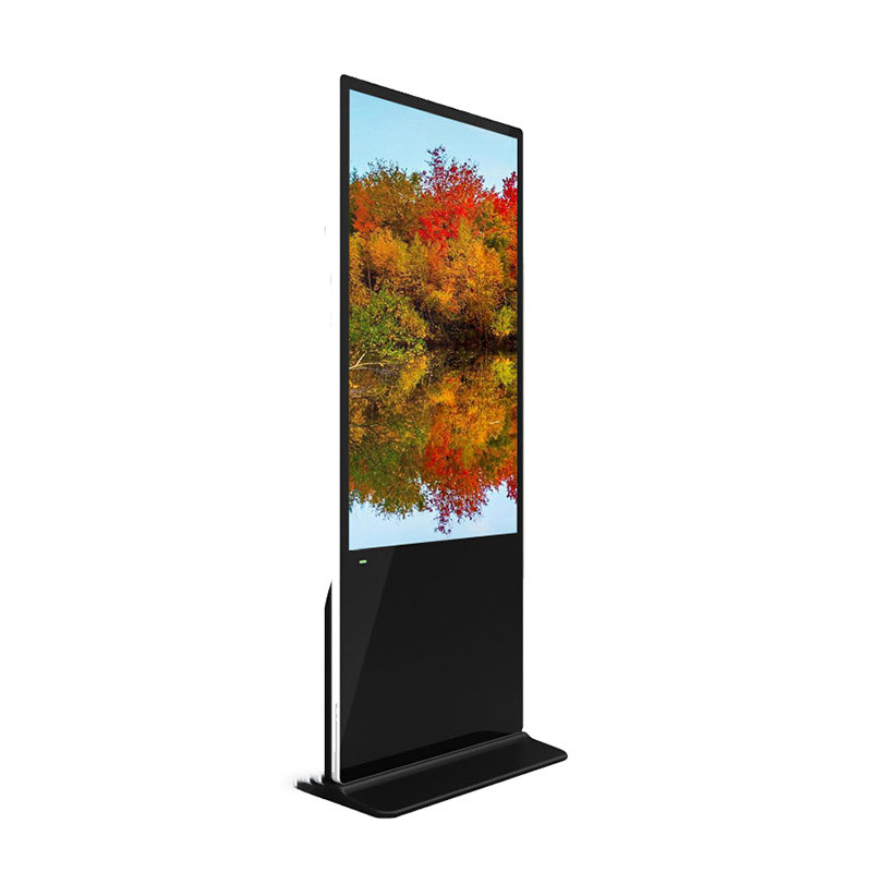 4K Ultra HD Resolution Indoor Vertical LCD Advertising Display Digital Signage Totem Equipped With 8 Array Mic