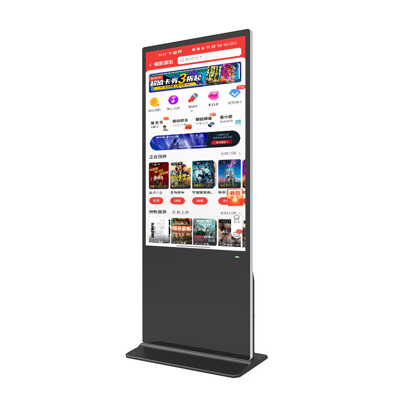 4K Ultra HD Resolution Indoor Vertical LCD Advertising Display Digital Signage Totem Equipped With 8 Array Mic