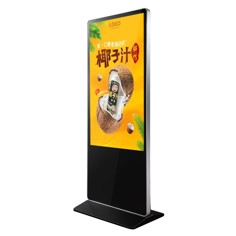 ZXTLCD Advertising Device Floor Stand Kiosk Totem , 4K Ultra HD LCD Advertising Display